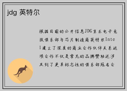 jdg 英特尔